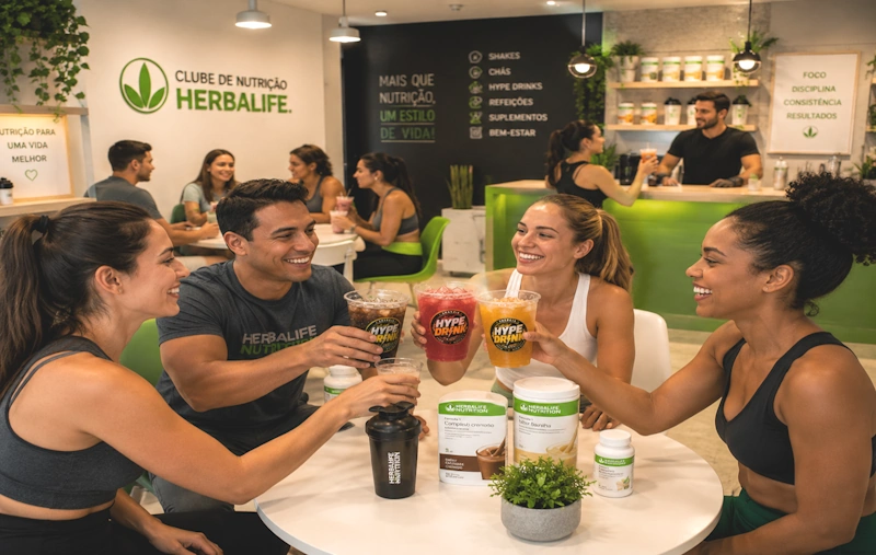 Preparação de bebidas saudáveis no Clube de Nutrição