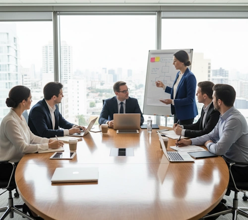 Consultores Herbalife em treinamento profissional sobre marketing multinível confiável